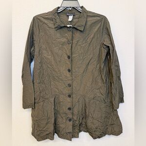 NWT Reina Lee Olive Green Raincoat - Medium - $150 MSRP